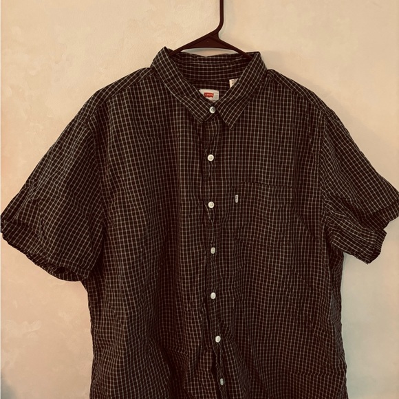 VTG Men’s Levi’s Plaid Collared Short Sleeve Button Down Pocketed Shirt , XXL - Picture 2 of 6